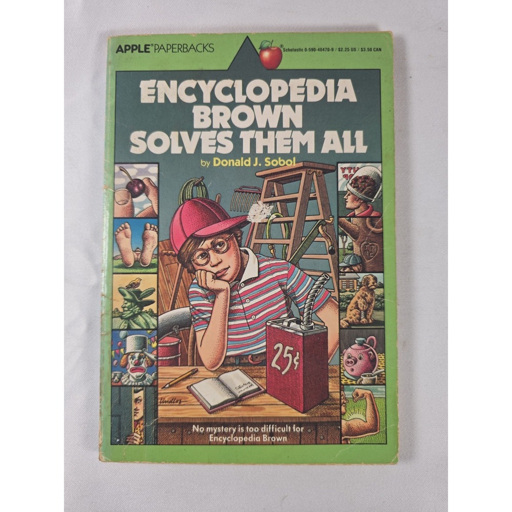 Encyclopedia Brown Solves Them All Donald J. Sobol Apple Paperback Vintage